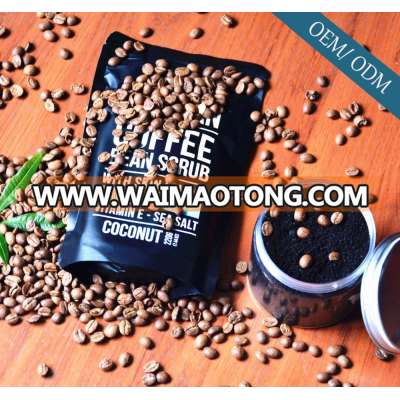 100% Natural coffee body scrub best quality private label arabica coffee body scrub