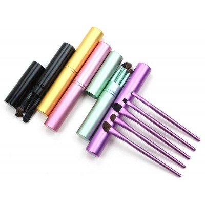 Wholesale 5-Piece Set Horse Hair Eye Shadow Brush Makeup Brush Beauty Tools Make up Brush Kit